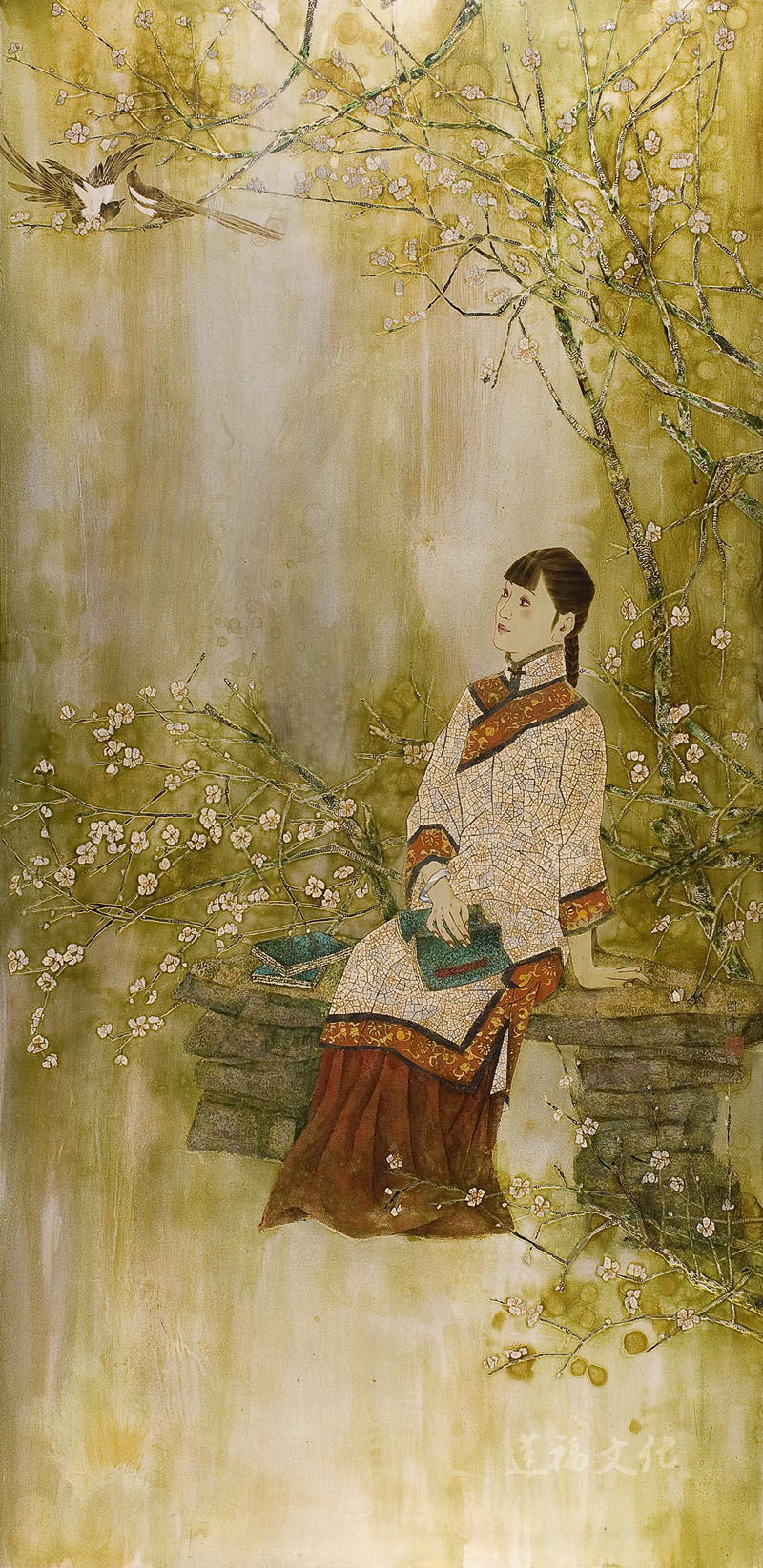 《仕女系列之喜上眉梢》