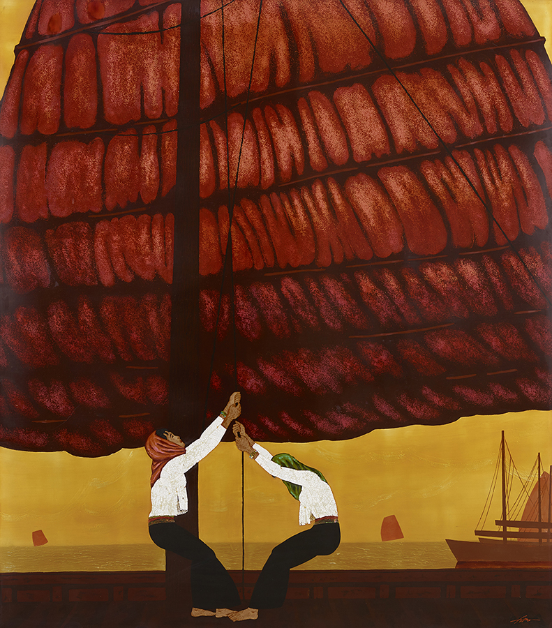 鄭力為《楊帆》137×120cm.jpg